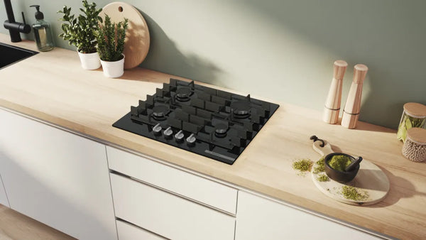 Bosch Gas Hob 60cm Black Tempered Glass Series 6 -PPP6A6I40Z