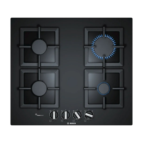 BOSCH COMBO 60CM BUILT-IN COOKER HOOD + GAS-ON-GLASS HOB - DHU636HQ + PPP6A6I4OZ