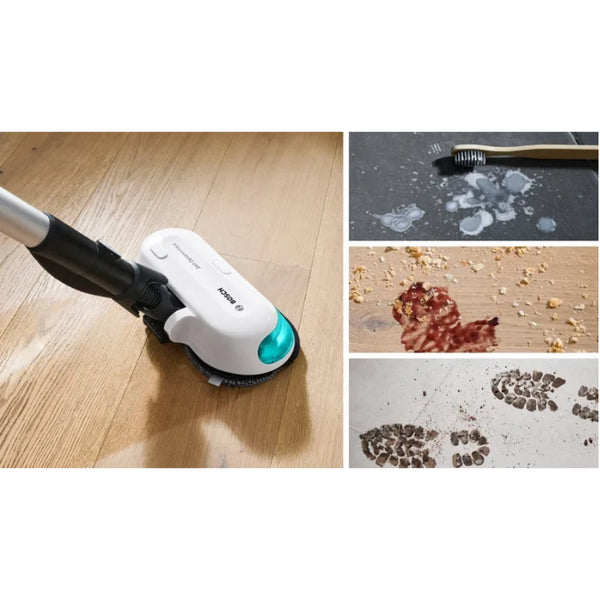 BOSCH RECHARGEABLE 2 IN 1 VACUUM AND MOP UNLIMITED 7 PROHYGIENIC AQUA WHITE - BCS71HYG1