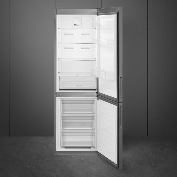 SMEG 324L FRIDGE/FREEZER FROST FREE SILVER - RC33SNZA