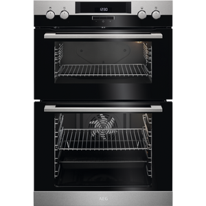 AEG 60CM STAINLESS STEEL BUILT IN DOUBLE OVEN - DCK431110M