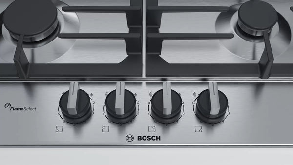 BOSCH 60CM GAS HOB STAINLESS STEEL SERIES 6 - PCP6A5B90Z