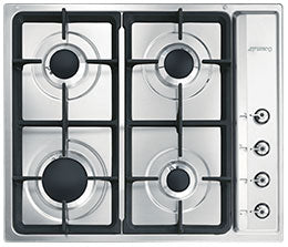 SMEG 60CM GAS HOB STAINLESS STEEL 4 BURNER - PS60GHC