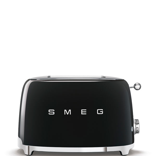 SMEG RETRO STYLE 2 SLICE TOASTER BLACK TSF01BLSA