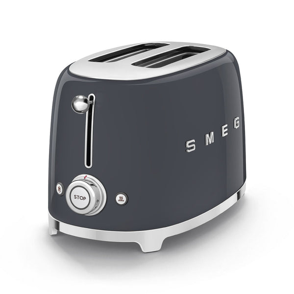 SMEG RETRO 2 SLICE TOASTER GREY TSF01GREU