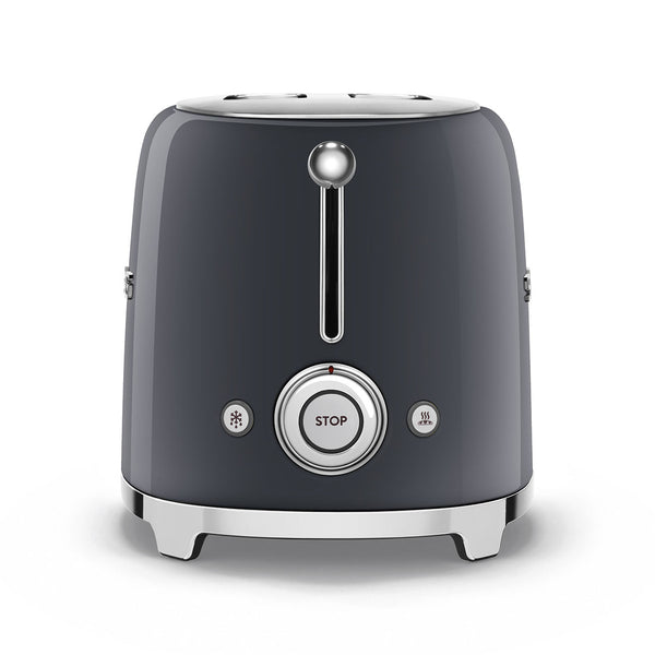 SMEG RETRO 2 SLICE TOASTER GREY TSF01GREU