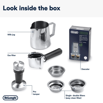 DELONGHI DEDICA ARTE BEIGE PUMP ESPRESSO COFFEE MACHINE - EC885.BG