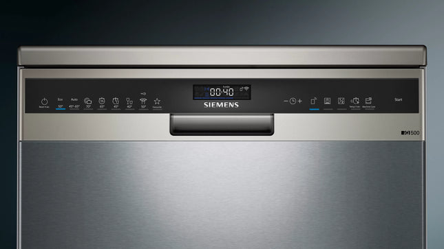 SIEMENS 13 PLACE IQ500 SILVER DISHWASHER - SN25EI02CZ