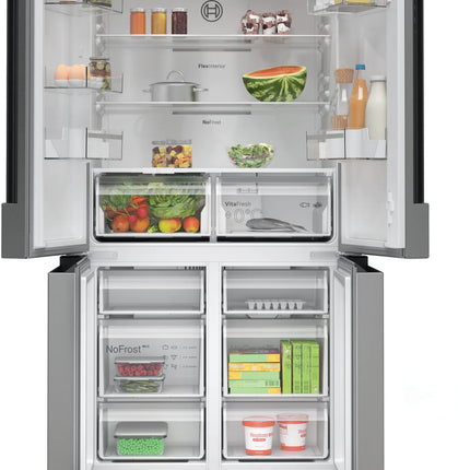 BOSCH 605L FRENCH DOOR FRIDGE FREEZER SERIES 4 - KFN96VPEA STAINLESS STEEL