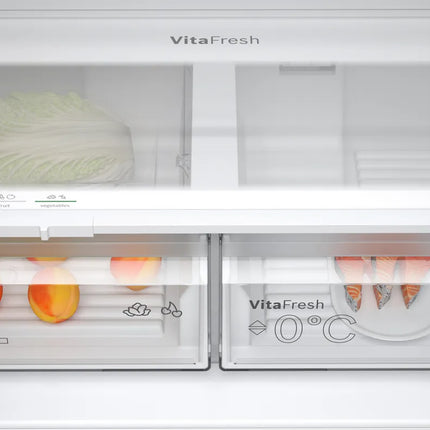 BOSCH 605L FRENCH DOOR FRIDGE FREEZER SERIES 4 - KFN96VPEA STAINLESS STEEL
