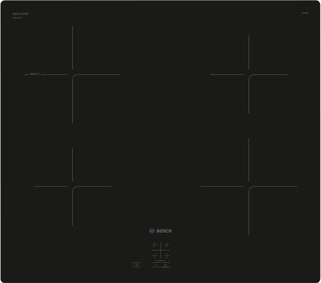 BOSCH 60CM INDUCTION HOB SERIES 2 BLACK GLASS - PUG61KAA5E