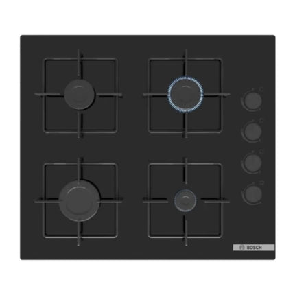 BOSCH 60CM GAS HOB BLACK TEMPERED GLASS SERIES 4 - POP6C6P30M