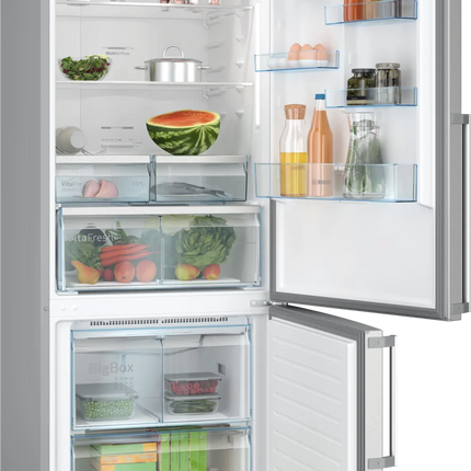 BOSCH 521L FRIDGE-FREEZER – BRUSHED STEEL ANTI-FINGERPRINT NO FROST SERIES 6 - KGN76CI30U