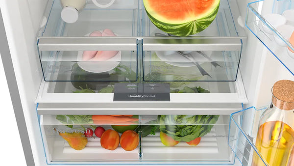 Bosch Series 6  Fridge-Freezer  – Brushed Steel Anti-Fingerprint, Total No Frost - KGN76CI30U