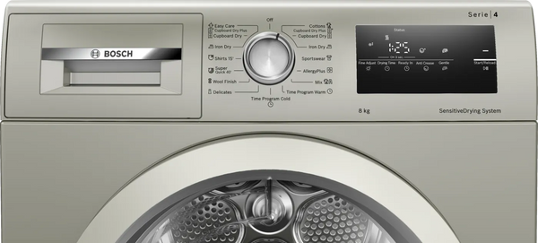 BOSCH 8KG SERIES 4 CONDENSER TUMBLE DRYER - WTN85401ZA