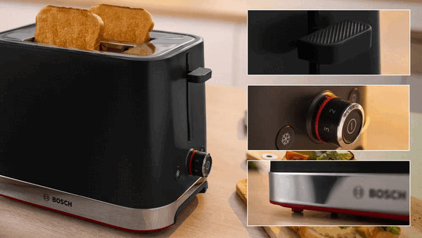BOSCH 2 SLICE BLACK COMPACT MY MOMENT TOASTER - TAT4M223