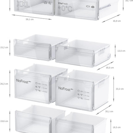BOSCH 605L FRENCH DOOR FRIDGE FREEZER SERIES 4 - KFN96VPEA STAINLESS STEEL