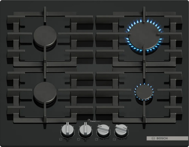 BOSCH GAS HOB 60CM BLACK TEMPERED GLASS SERIES 6 -PPP6A6I40Z