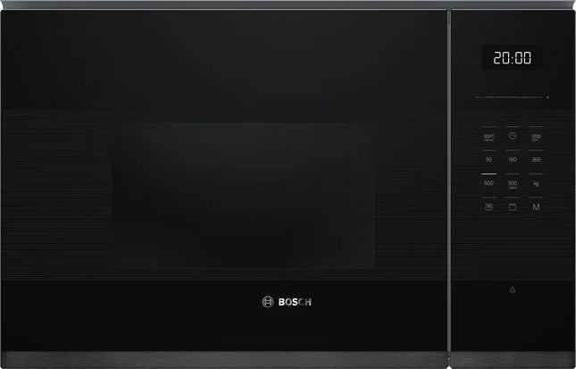 BOSCH BUILT IN MICROWAVE SERIES 6 25L WITH GRILL BLACK - BEL554MH2Z