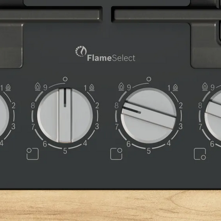 BOSCH GAS HOB 60CM BLACK TEMPERED GLASS SERIES 6 -PPP6A6I40Z