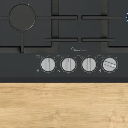 BOSCH 90CM SERIES 8 GAS HOB BLACK TEMPERED GLASS - PRS9A6H40Z