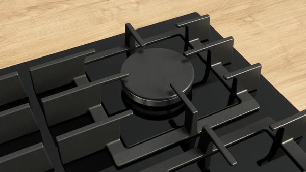 BOSCH 90CM SERIES 8 GAS HOB BLACK TEMPERED GLASS - PRS9A6H40Z