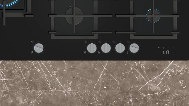 Siemens iQ700 90cm 5-Burner Gas Hob Black Glass – ER9A6SH40Z