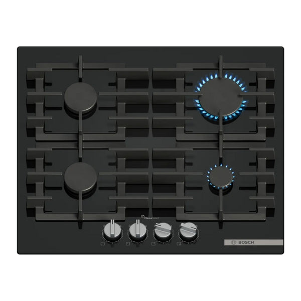 BOSCH GAS HOB 60CM BLACK TEMPERED GLASS SERIES 6 -PPP6A6I40Z + BOSCH 60CM BLACK BUILT-IN OVEN SERIES 6 - HBJ559EB6Z