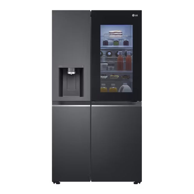 LG 674L FRIDGE FREEZER SIDE BY SIDE  – DOOR-IN-DOOR REFRIGERATOR WITH UVNANO™ - MATTE BLACK STEEL - GC-J257SQ2W.AMCQESA