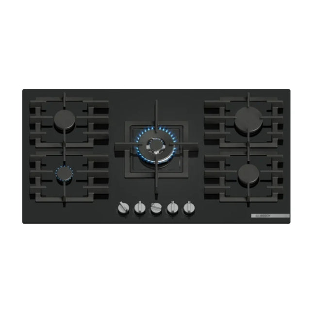 BOSCH 90CM GAS HOB BLACK GLASS SERIES 6 – PPQ9B6140M + BOSCH 60CM MULTIFUCTION OVEN BLACK – HBJ559EB6Z