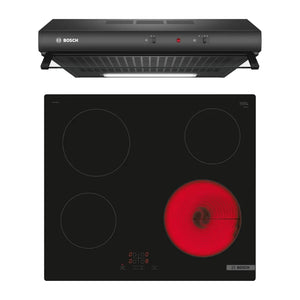 BOSCH COMBO 60CM BUILT-IN COOKER HOOD +BOSCH 60CM ELECTRIC HOB - PKE611BA2E + DHU636HQ