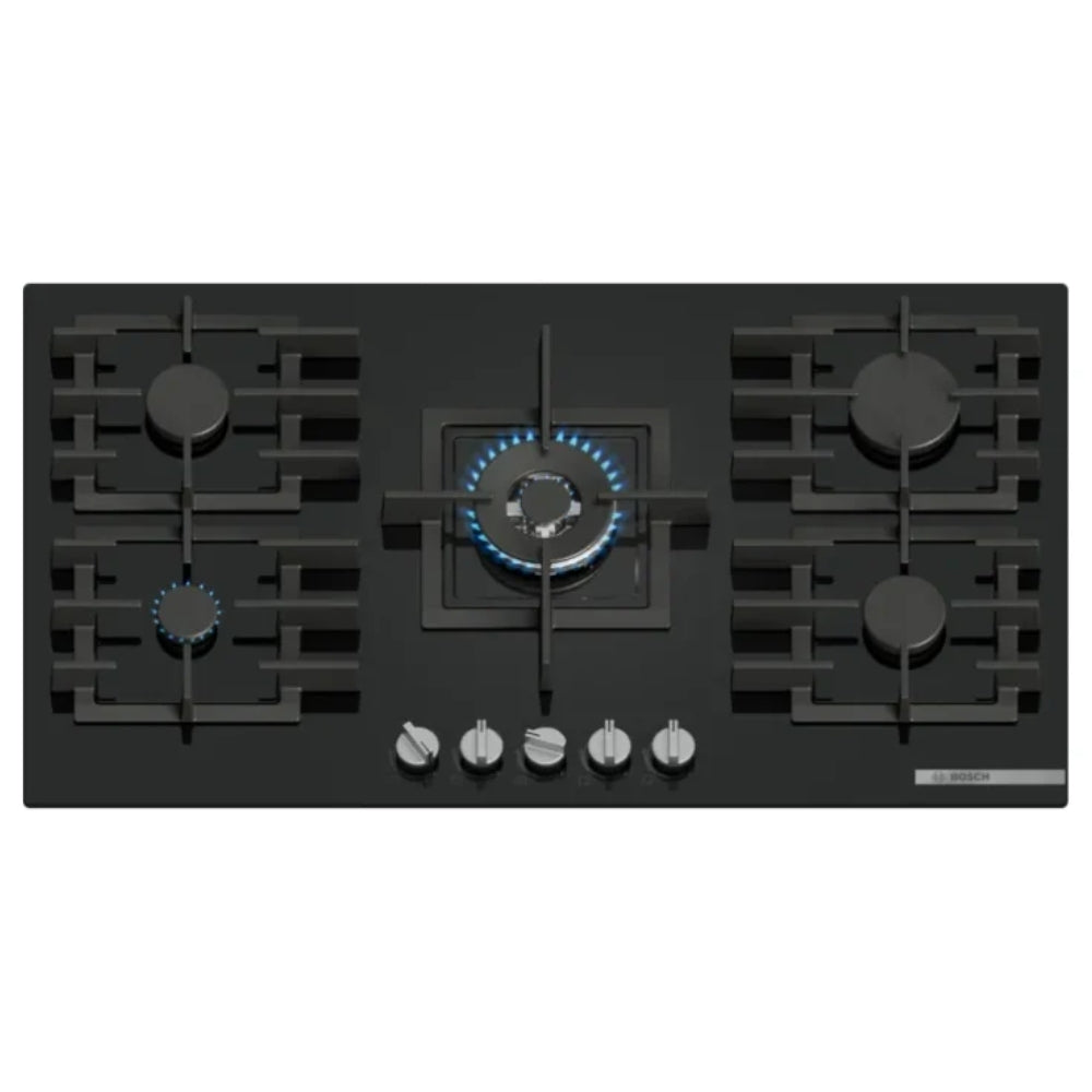 BOSCH 90CM GAS HOB BLACK GLASS SERIES 6 - PPQ9B6140M