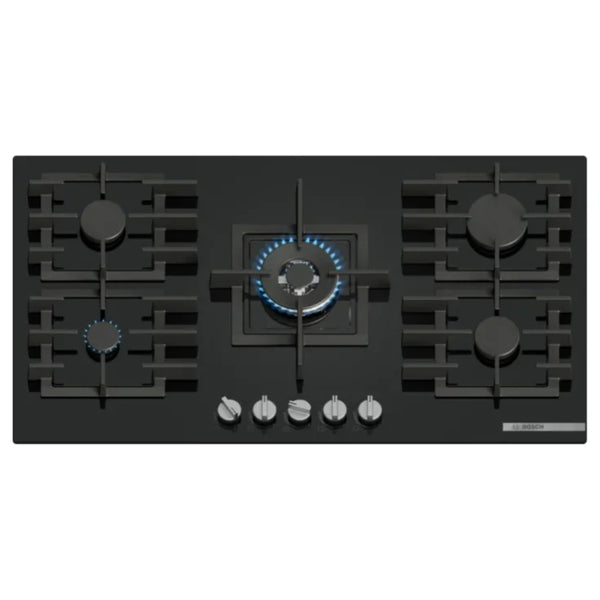 BOSCH 90CM GAS HOB BLACK GLASS SERIES 6 - PPQ9B6140M