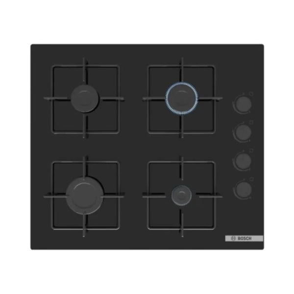 BOSCH 60CM GAS HOB BLACK GLASS – POP6C6P30MN + BOSCH 60CM OVEN – HBF011BR2Z + 60CM EXTRACTOR – DHU636HQ