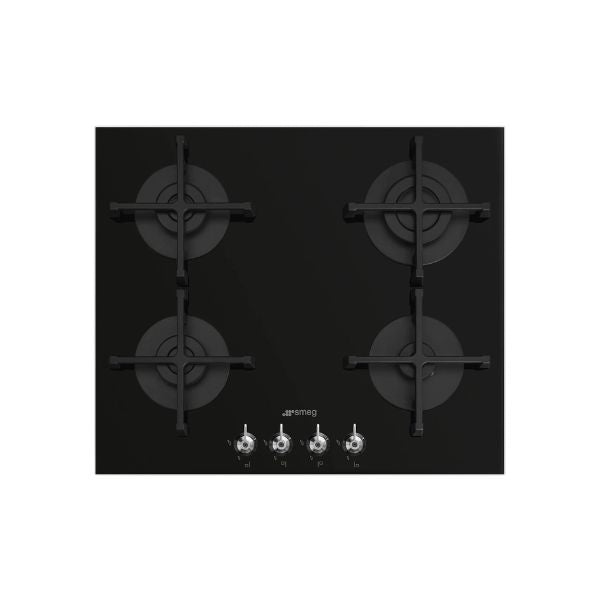 SMEG 60CM 4 BURNER CLASSICA BLACK GLASS HOB - PV364NSA