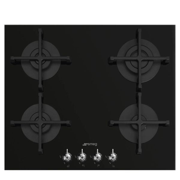 SMEG 60CM 4 BURNER CLASSICA BLACK GLASS HOB - PV364NSA