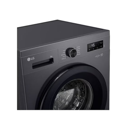 LG FRONT LOADER WASHING MACHINE 9KG MIDDLE BLACK - F2Y1VYP6J.AMBQESA