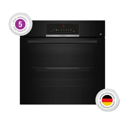 BOSCH GAS HOB 60CM BLACK TEMPERED GLASS SERIES 6 - PPP6A6I40Z + BOSCH 60CM BLACK OVEN SERIES 6 - HBJ559EB6Z + BOSCH 60CM  WALL MOUNTED COOKER HOOD BLACK - DWK63PJ60Z