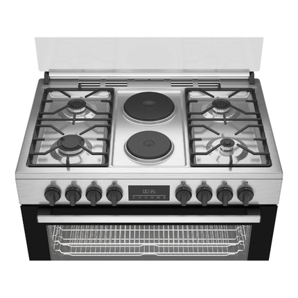 BEKO 90CM COOKER GAS ELECTRIC STAINLESS STEEL FREESTANDING – BGM21225