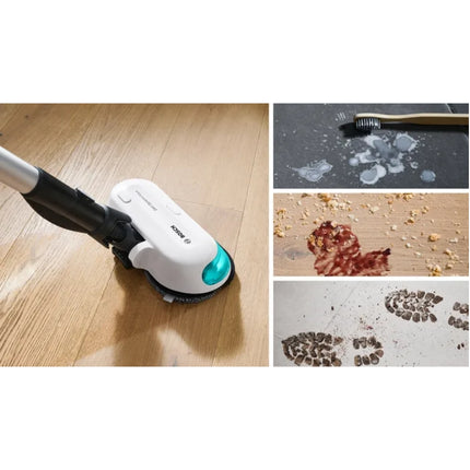 BOSCH RECHARGEABLE 2 IN 1 VACUUM AND MOP UNLIMITED 7 PROHYGIENIC AQUA WHITE - BCS71HYG1