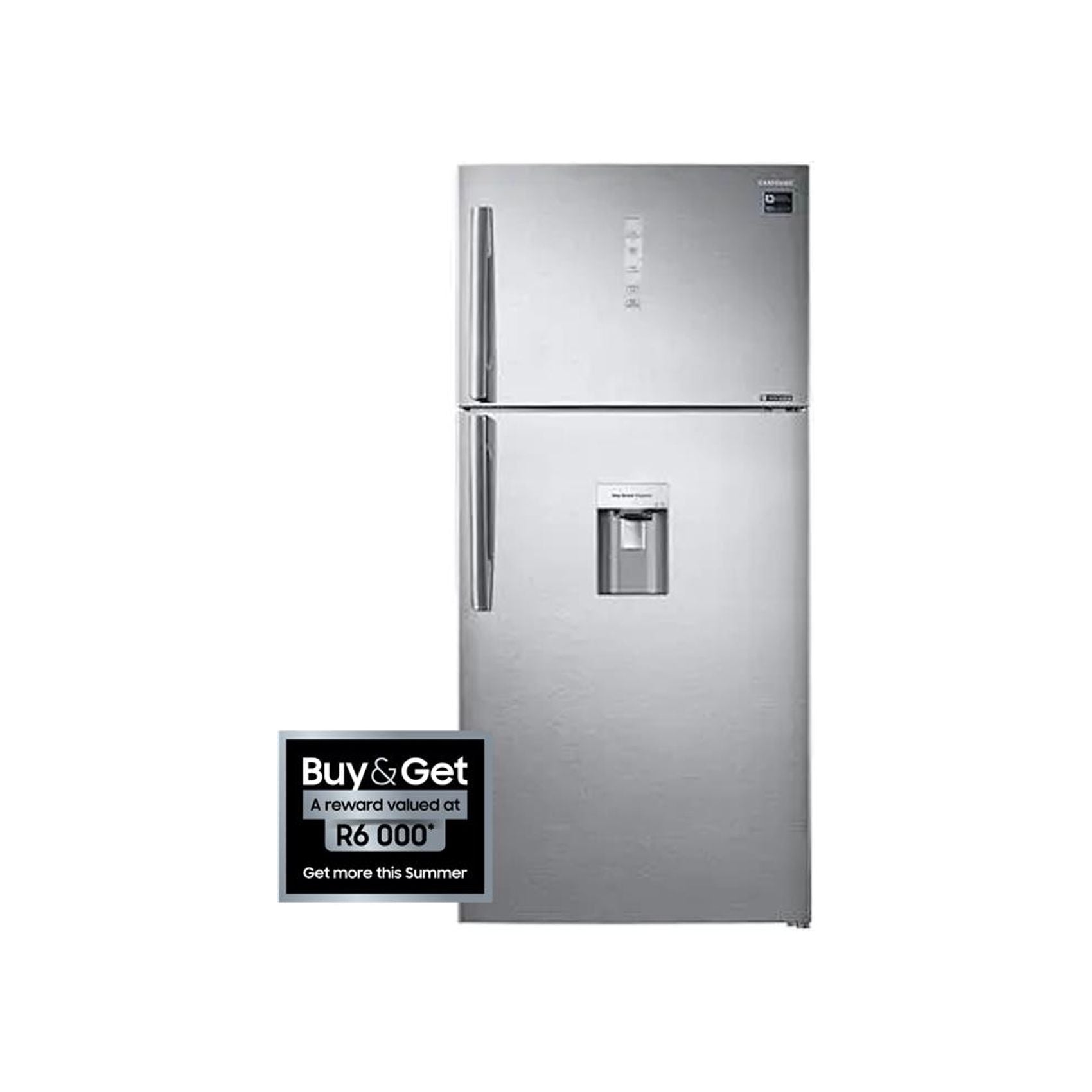 SAMSUNG 499L FRIDGE TOP FREEZER WITH WATER DISPENSER TWIN COOLING PLUS RT50K6531SL