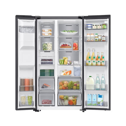 SAMSUNG BESPOKE FRIDGE FREEZER AI SIDE BY SIDE AUTO WATER & ICE DISPENSER (NP) - 617L - RS70F65K2