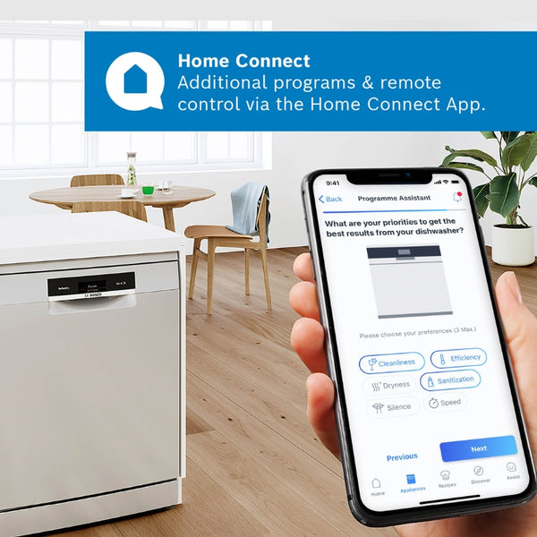 BOSCH 13 PLACE SERIES 6 HOME CONNECT DISHWASHER - SMS6EMI10Z
