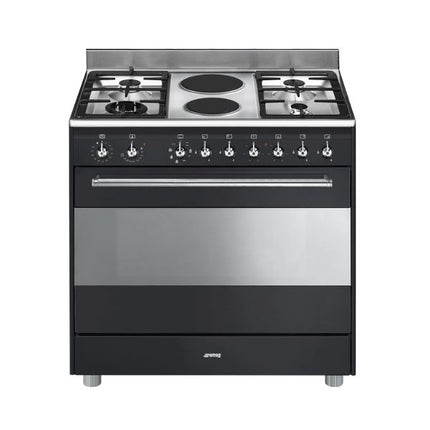 SMEG 90CM CONCERT GAS ELECTRIC COOKER ANTHRACITE - SSA92MAA9