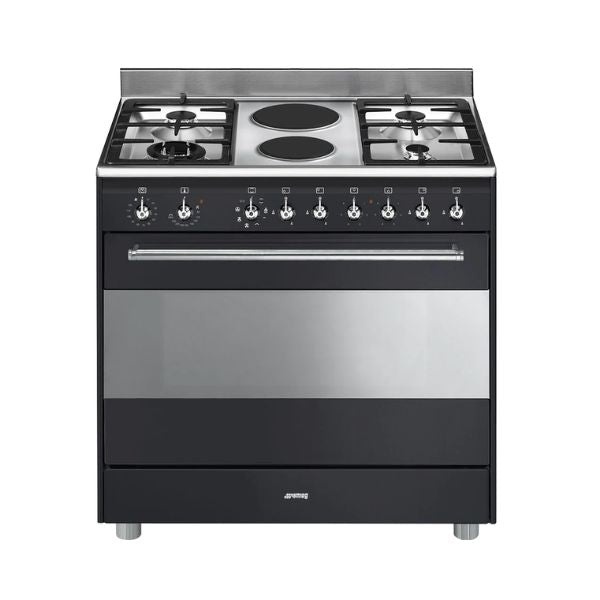 SMEG 90CM CONCERT GAS ELECTRIC COOKER ANTHRACITE - SSA92MAA9