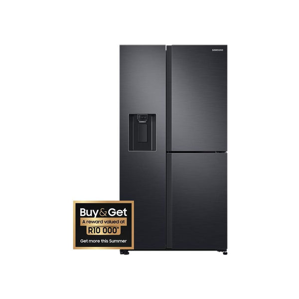 SAMSUNG 3 DOOR FRIDGE FREEZER 602L WATER & ICE DISPENSER GENTLE BLACK RS65R5691B4