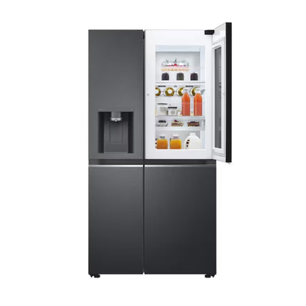 LG 674L FRIDGE FREEZER SIDE BY SIDE  – DOOR-IN-DOOR REFRIGERATOR WITH UVNANO™ - MATTE BLACK STEEL - GC-J257SQ2W.AMCQESA