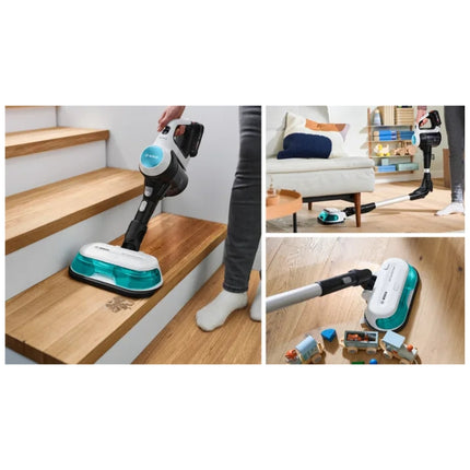 BOSCH RECHARGEABLE 2 IN 1 VACUUM AND MOP UNLIMITED 7 PROHYGIENIC AQUA WHITE - BCS71HYG1