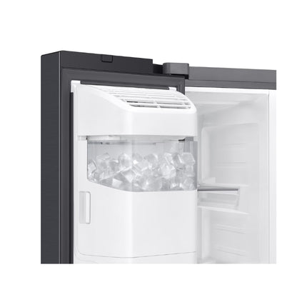 SAMSUNG 594L SIDE BY SIDE FRIDGE FREEZER I&W DISP. WITH AI FAMILY HUB 21.5" SCREEN - GENTLE BLACK - RS90F64A2FFA