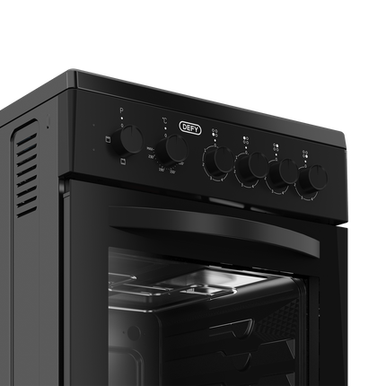 DEFY 50CM BLACK 4 PLATE COMPACT COOKER - DSS554